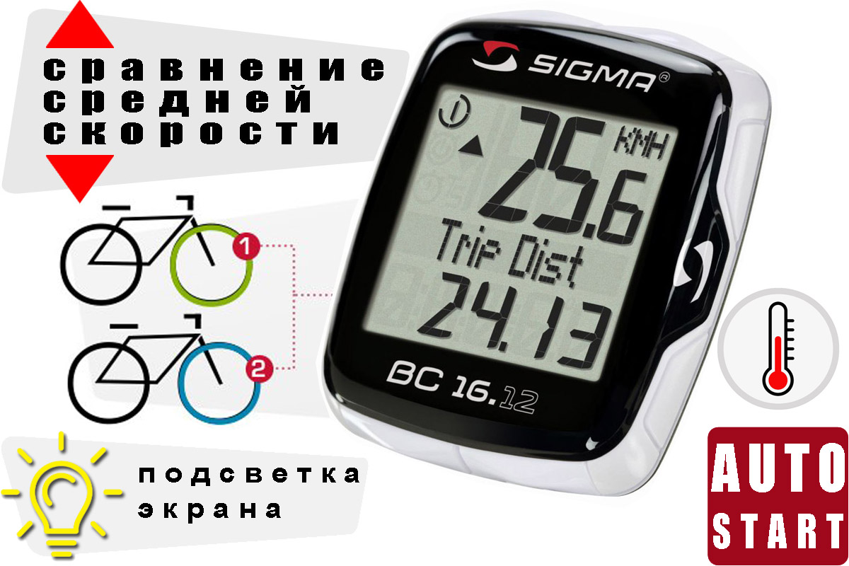 Велокомпьютер Sigma BC 16.12