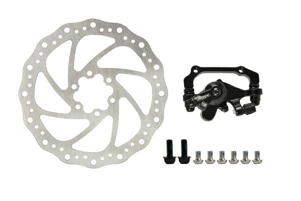 Тормоз дисковый механический задний ARTEK ADC-16 с ротором 160мм,крепл. SIS 6 болт,чер