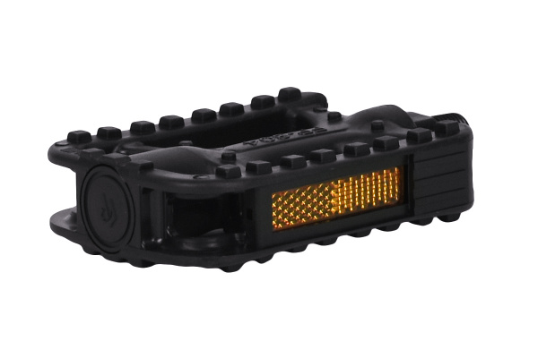 Педали FEIMIN FP-806,109*84мм,1\2"база пластик,стальная ось,12мм,рамка пластик,324гр,черные