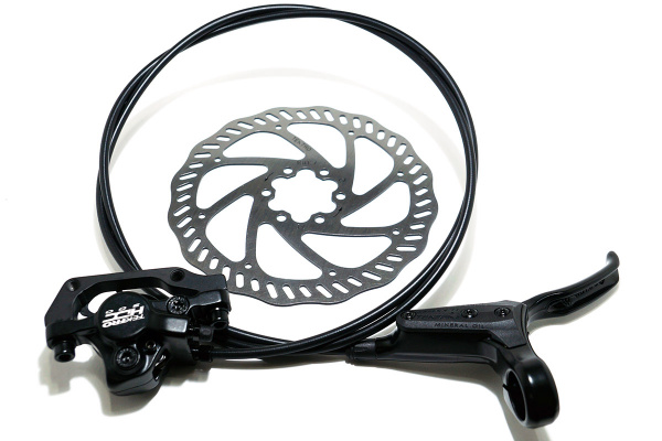 Тормоз дисковый гидравлический,перед. Tektro HDC-300F, ручка торм. с адапт,ротор IS6 160мм,гидролиния,крепление IS6