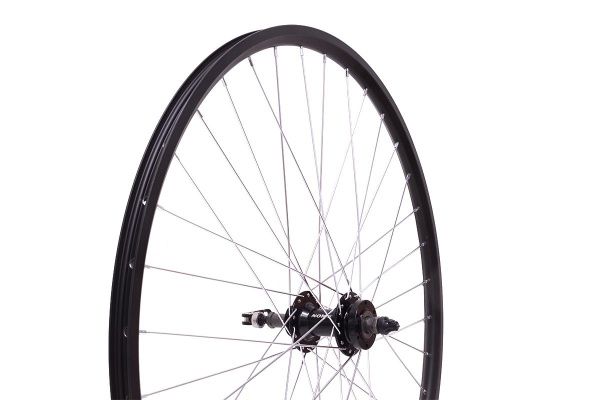 Колесо 29"MTB заднее под трещотку, двойной обод Qijian DA-18 29"36H, втулка Solon DH701R, 36H Disc, конусные подшипники, крепление IS6, эксцентрик, цвет черный